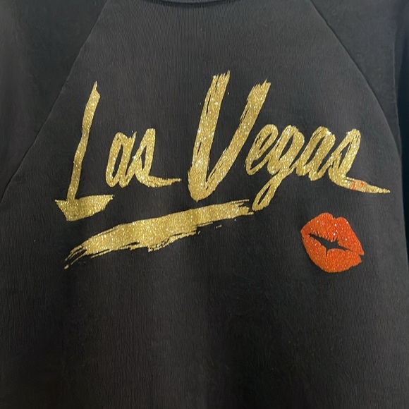 VINTAGE SIGNAL GLITTER LAS VEGAS WITH KISS SWEATSHIRTRT-WOMENS SIZE XL - Picture 2 of 9